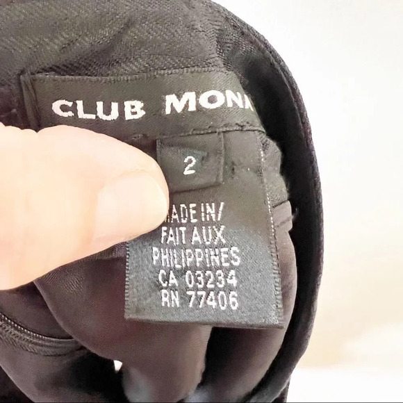 Club Monaco Black Pencil Skirt Women’s Size 2 Date Night Office Wear Quiet Luxe - Picture 8 of 8